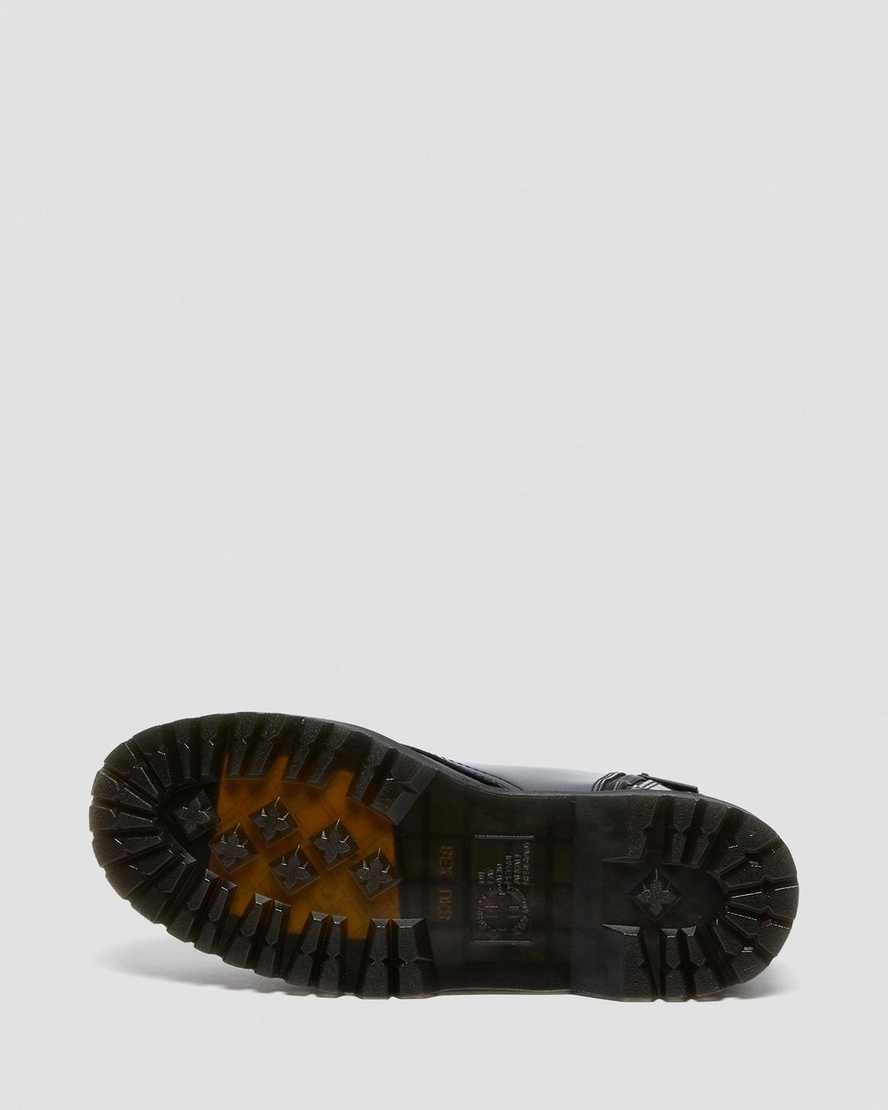 schwarze dr. martens jadon lack-plateaustiefel für herren