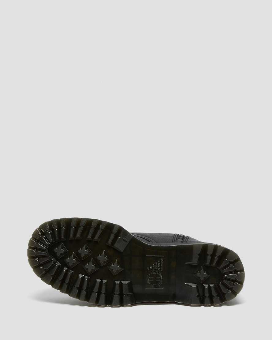 schwarze dr. martens jadon herren-plateaustiefel mit kunstfellfutter