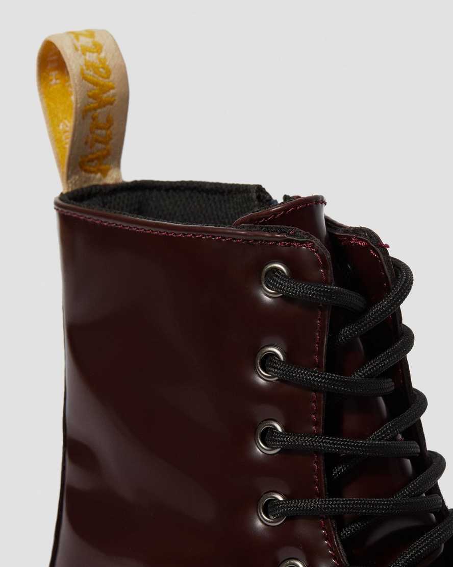 rote dr. martens jadon ii herren-plateaustiefel