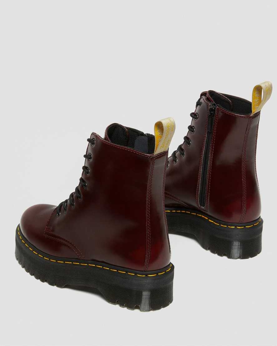 rote dr. martens jadon ii herren-plateaustiefel