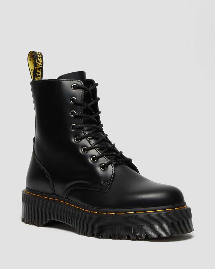 schwarze dr. martens jadon smooth herren-plateaustiefel
