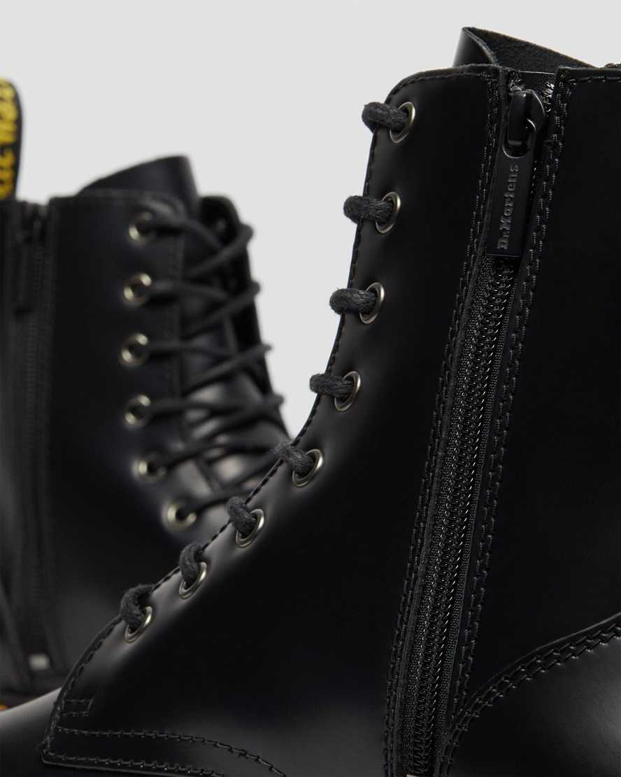 schwarze dr. martens jadon smooth herren-plateaustiefel