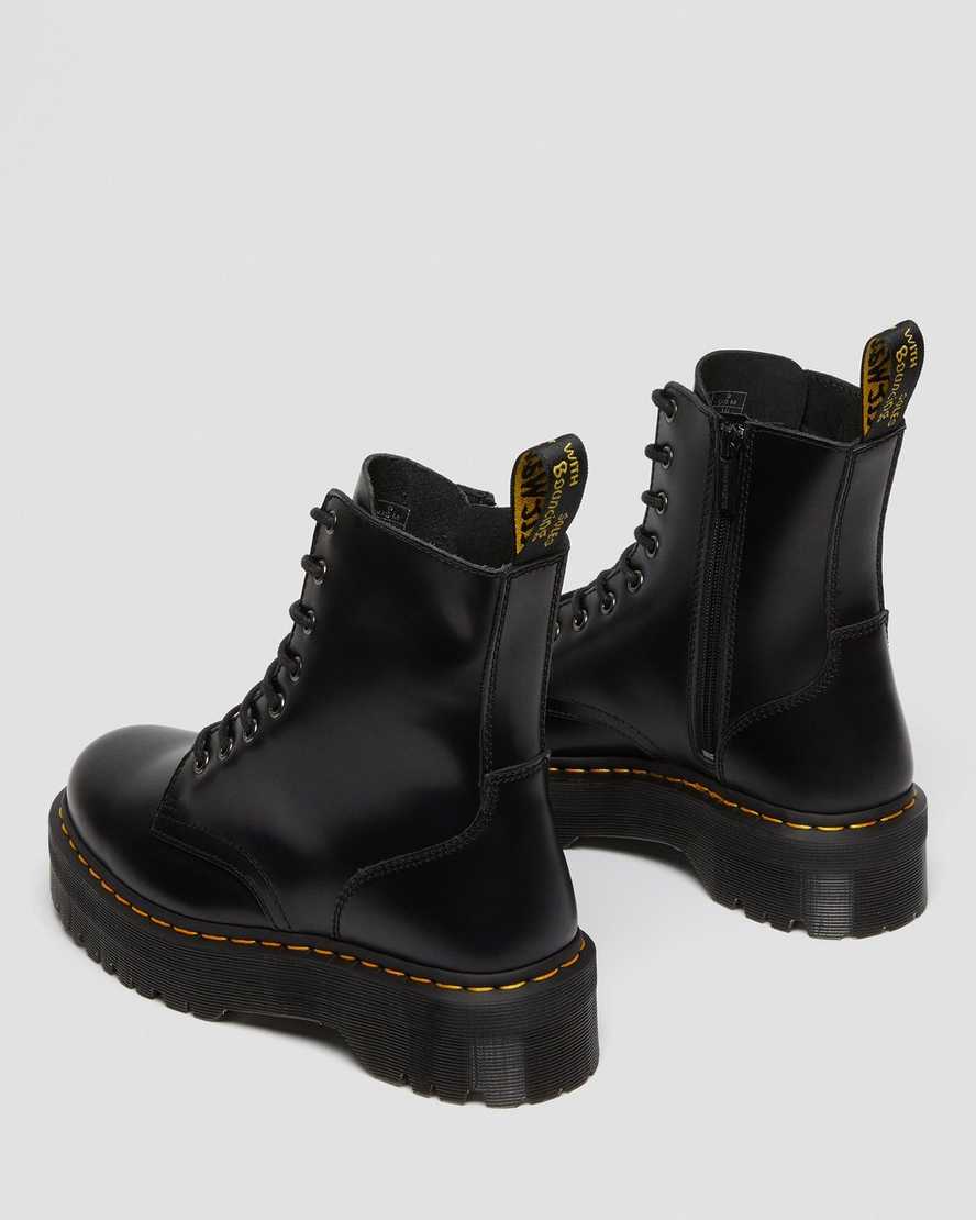 schwarze dr. martens jadon smooth herren-plateaustiefel