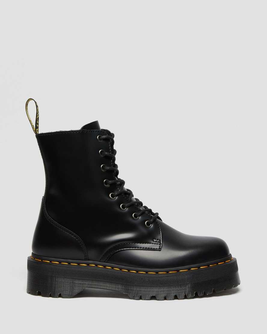 schwarze dr. martens jadon smooth herren-plateaustiefel