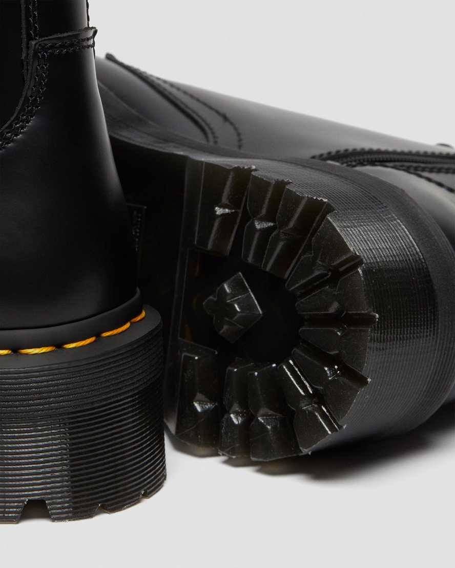 schwarze dr. martens jadon smooth herren-plateaustiefel