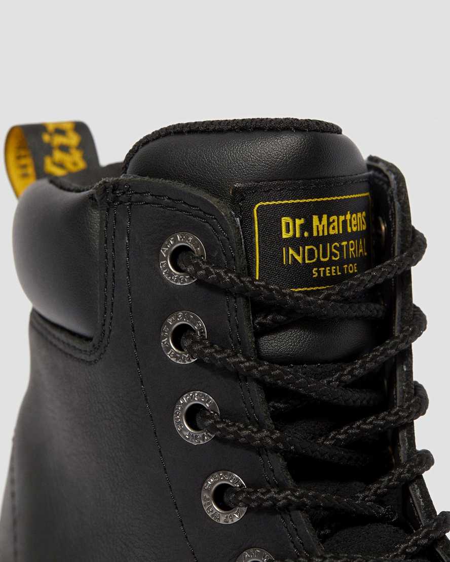 schwarze dr. martens winch extra wide herren-arbeitsstiefel