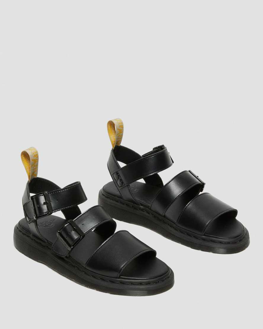 schwarze dr. martens gryphon herren-gladiatorensandalen