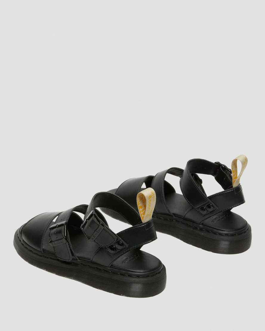 schwarze dr. martens gryphon herren-gladiatorensandalen
