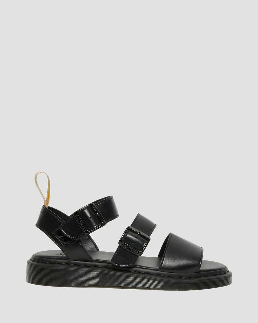 schwarze dr. martens gryphon herren-gladiatorensandalen
