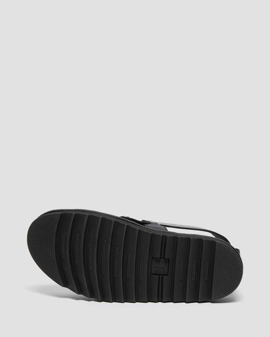 schwarze dr. martens terry herren-riemensandalen