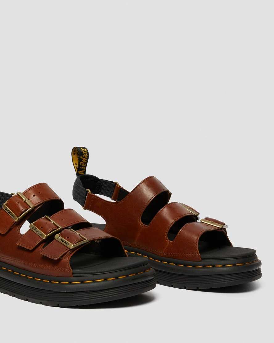 tan dr. martens soloman luxor herren-riemensandalen