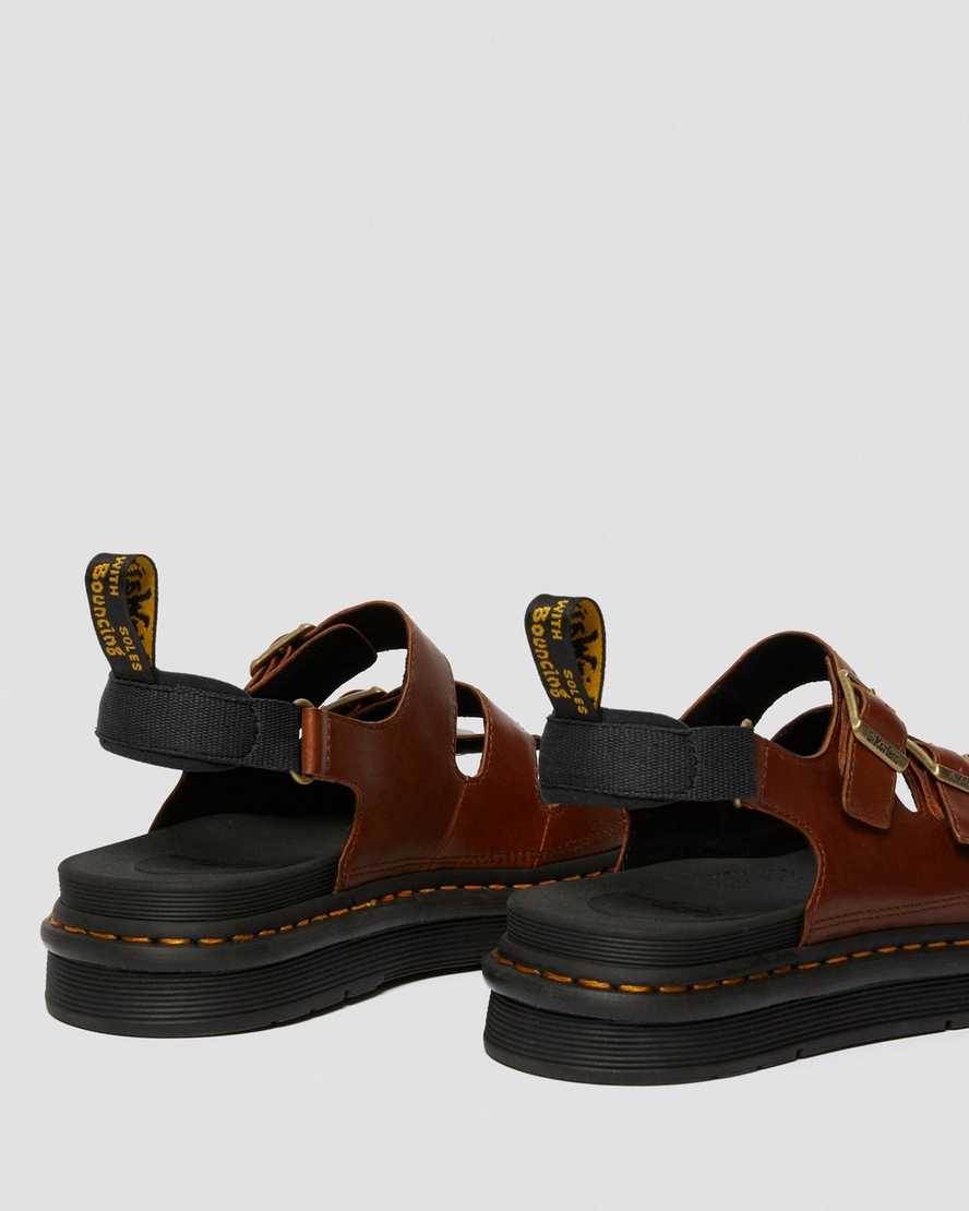 tan dr. martens soloman luxor herren-riemensandalen