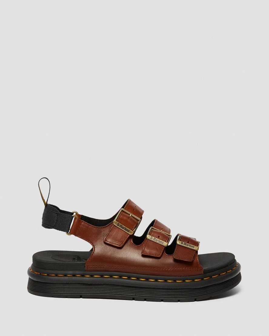 tan dr. martens soloman luxor herren-riemensandalen