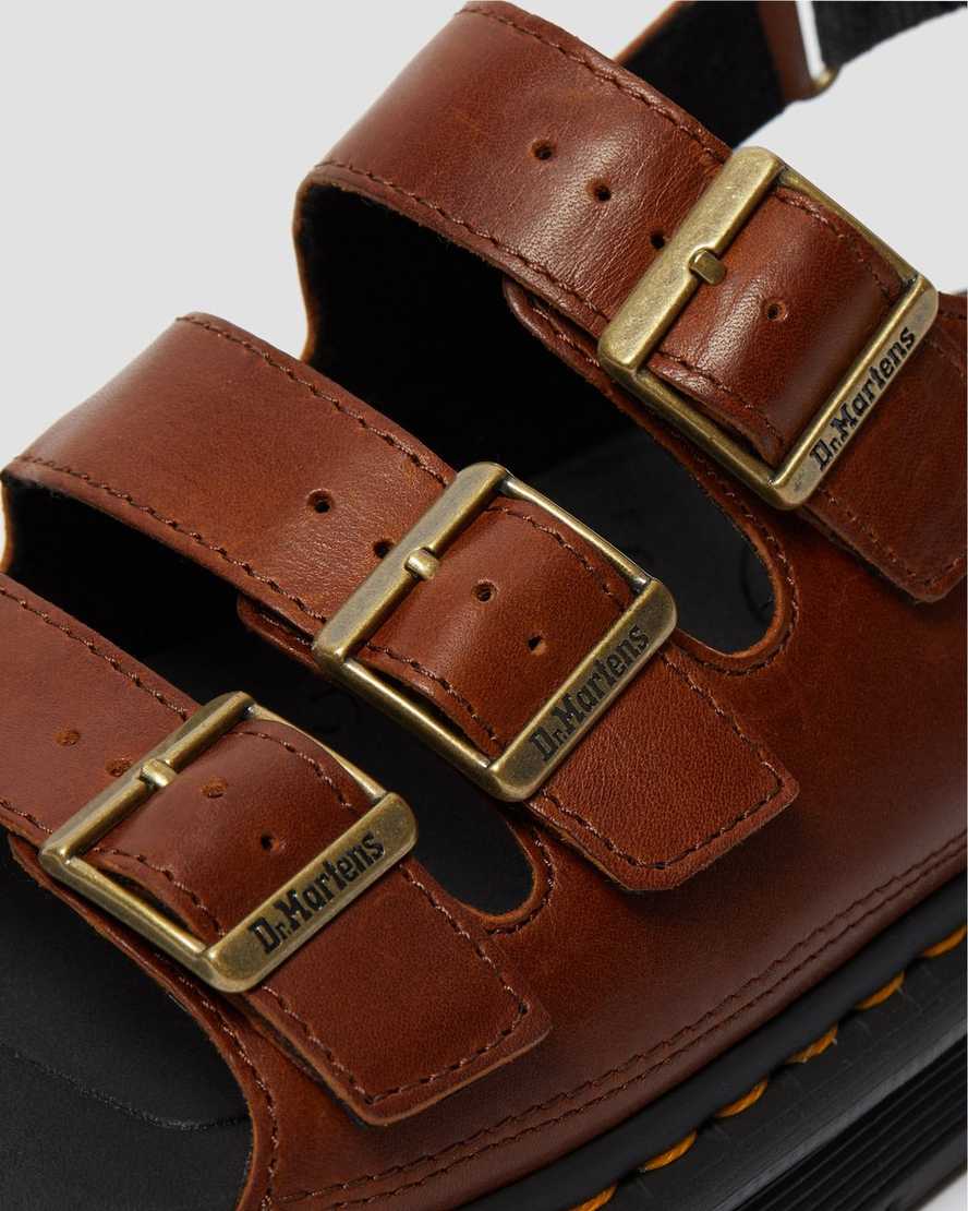 tan dr. martens soloman luxor herren-riemensandalen