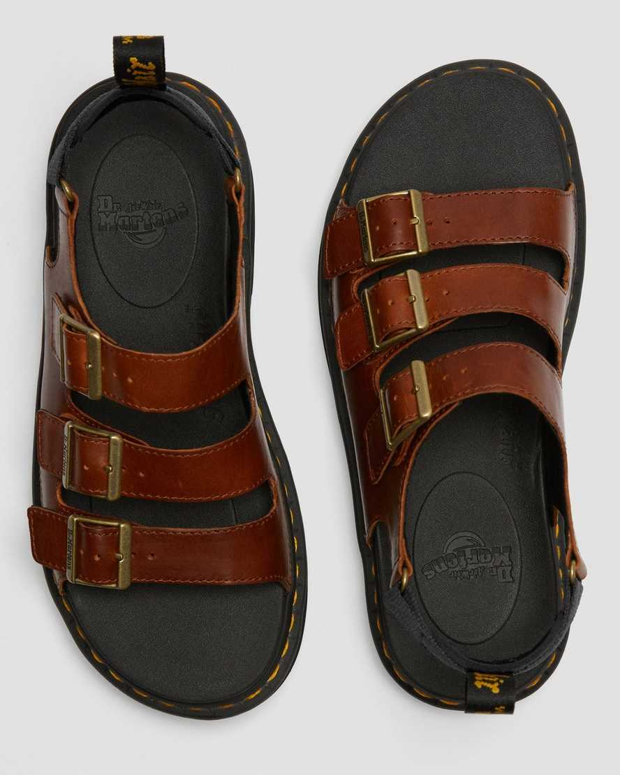 tan dr. martens soloman luxor herren-riemensandalen