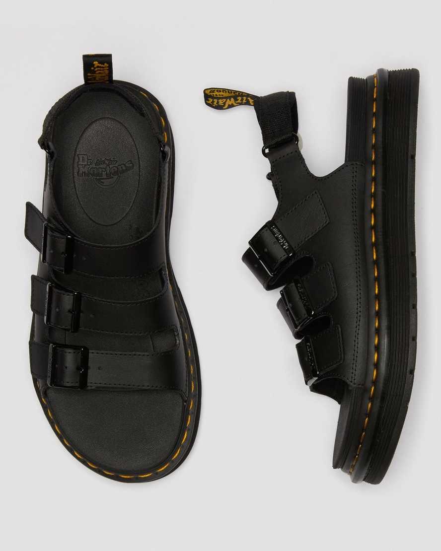 schwarze dr. martens soloman herren-riemensandalen