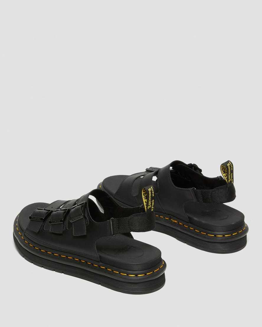 schwarze dr. martens soloman herren-riemensandalen