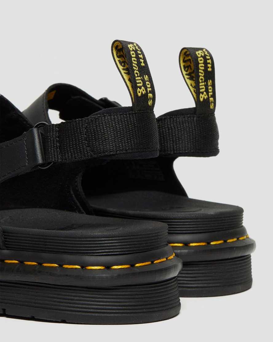 schwarze dr. martens soloman herren-riemensandalen