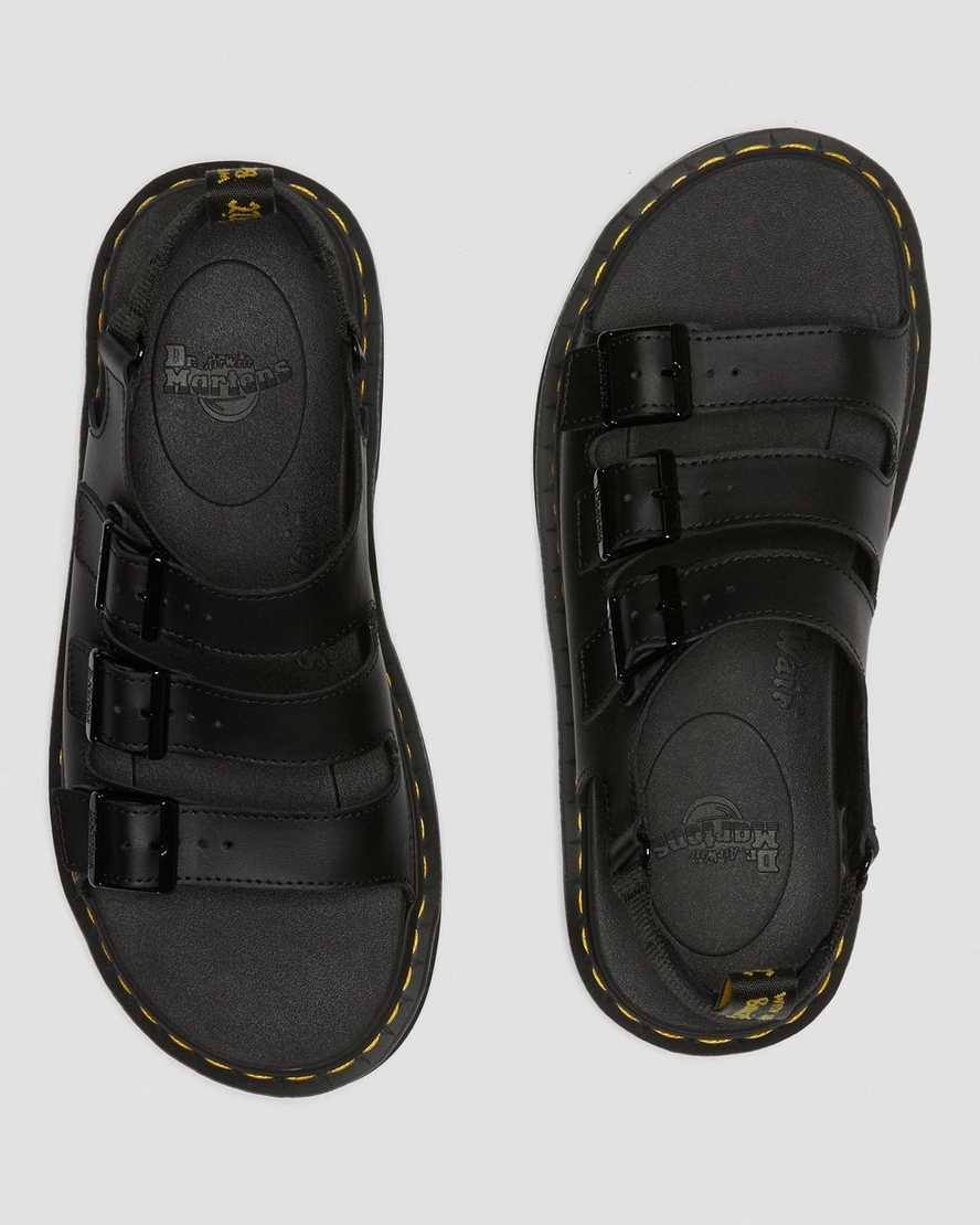 schwarze dr. martens soloman herren-riemensandalen