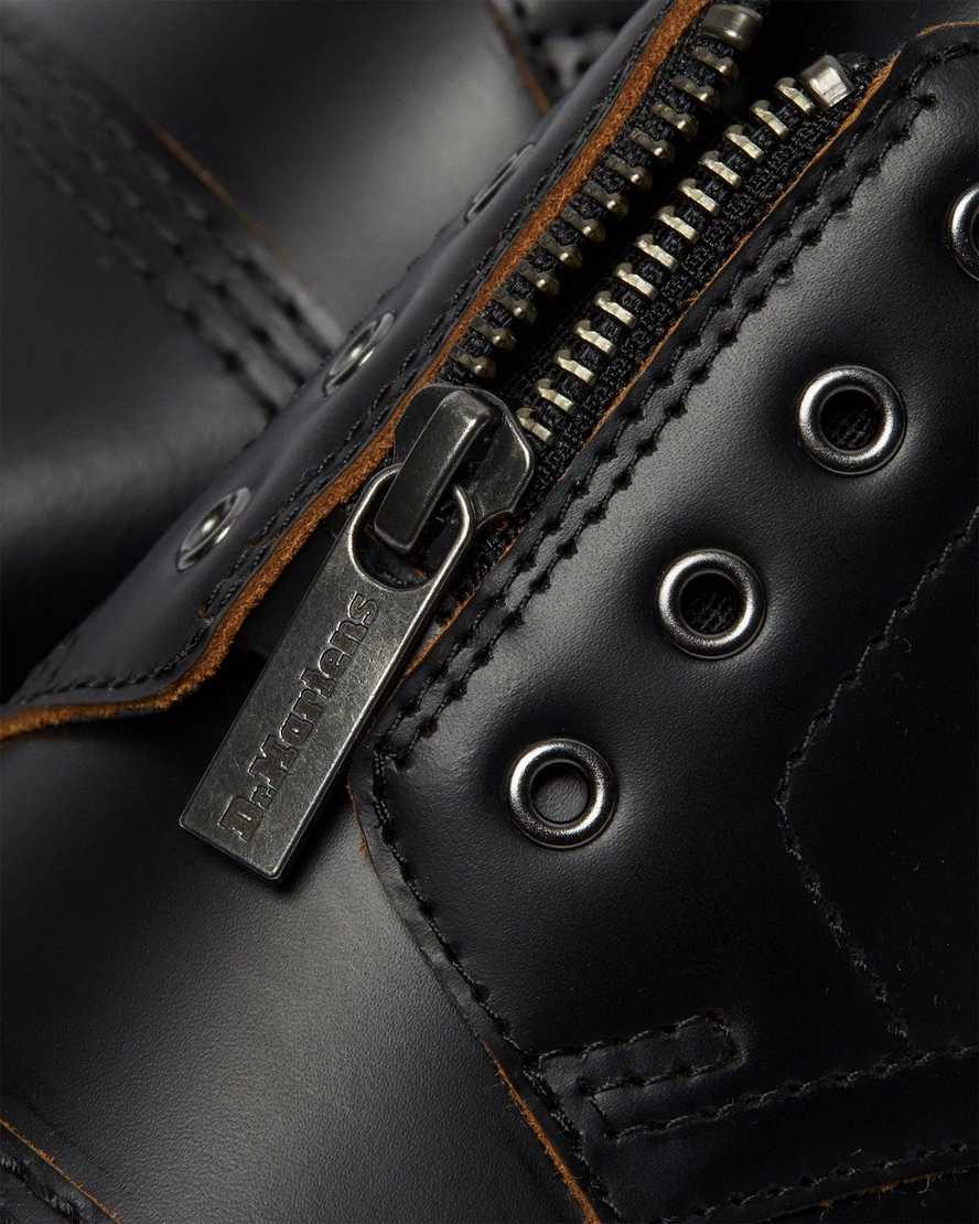 schwarze dr. martens smiths bex herren-freizeitschuhe ohne schnürsenkel
