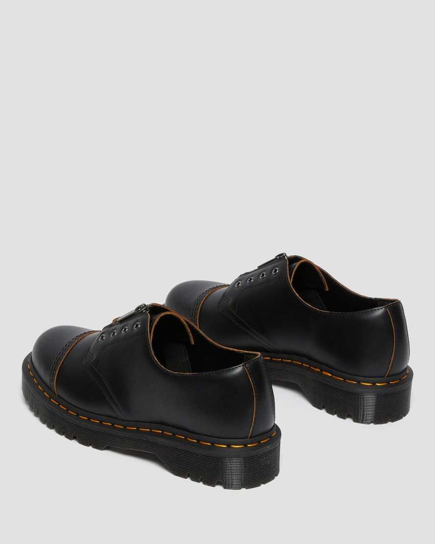 schwarze dr. martens smiths bex herren-freizeitschuhe ohne schnürsenkel