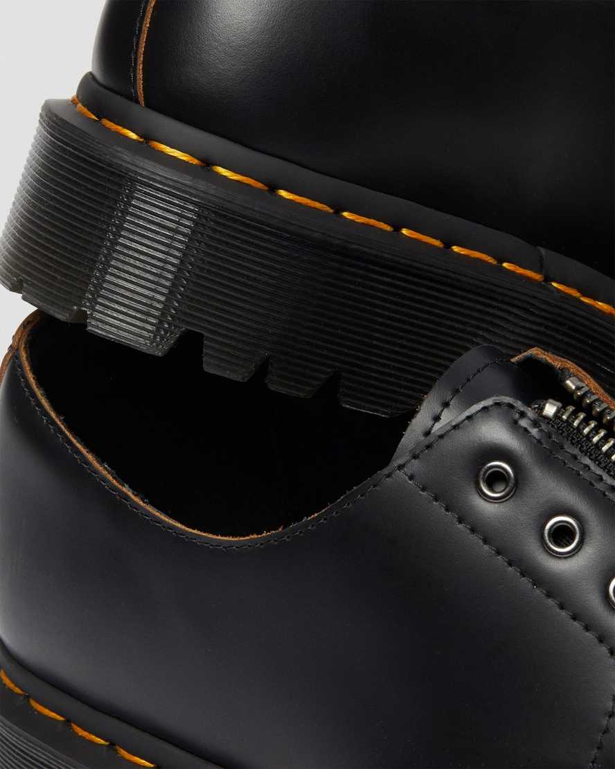 schwarze dr. martens smiths bex herren-freizeitschuhe ohne schnürsenkel