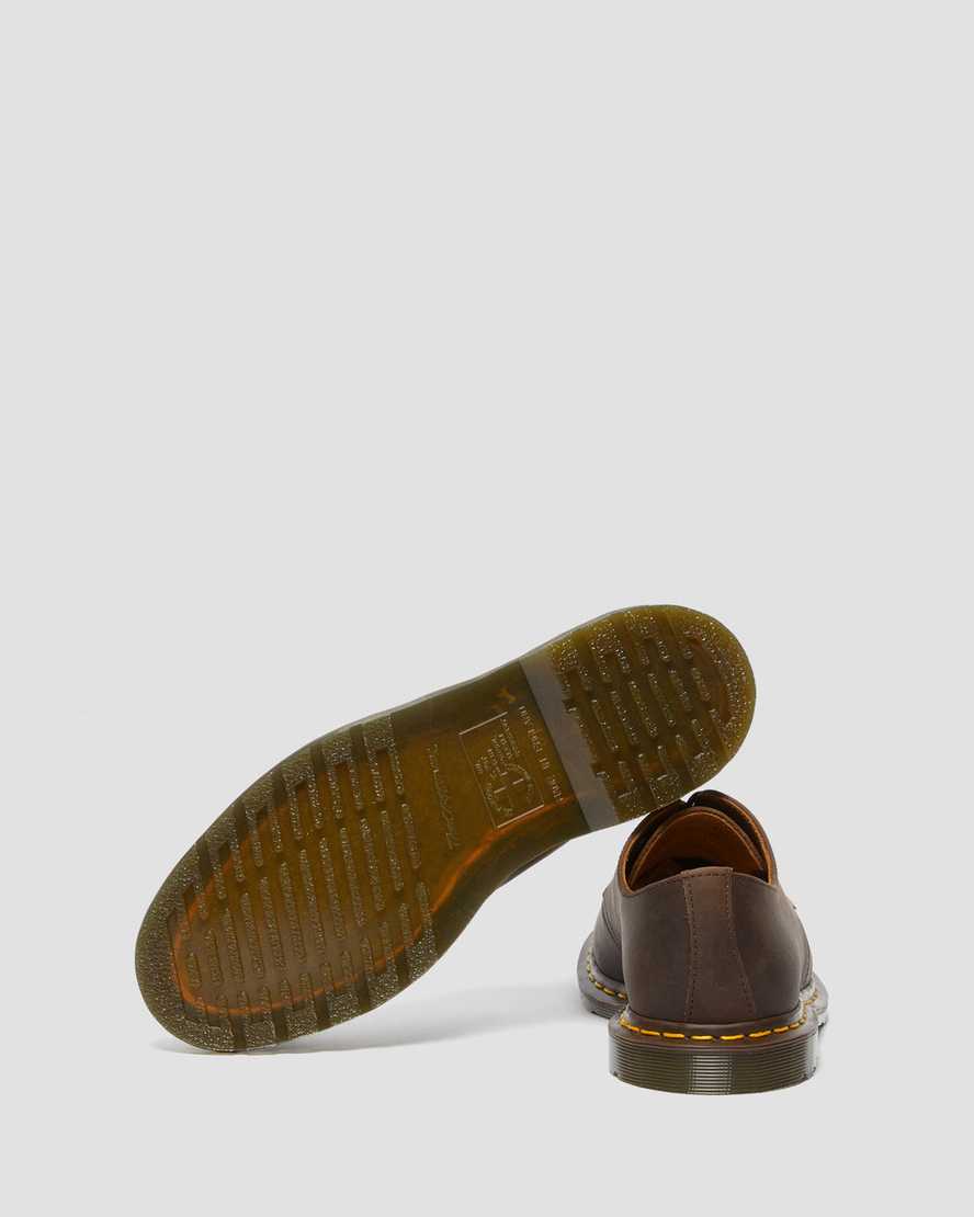 braune dr. martens archie ii jjjjound crazy horse herren-schnürschuhe