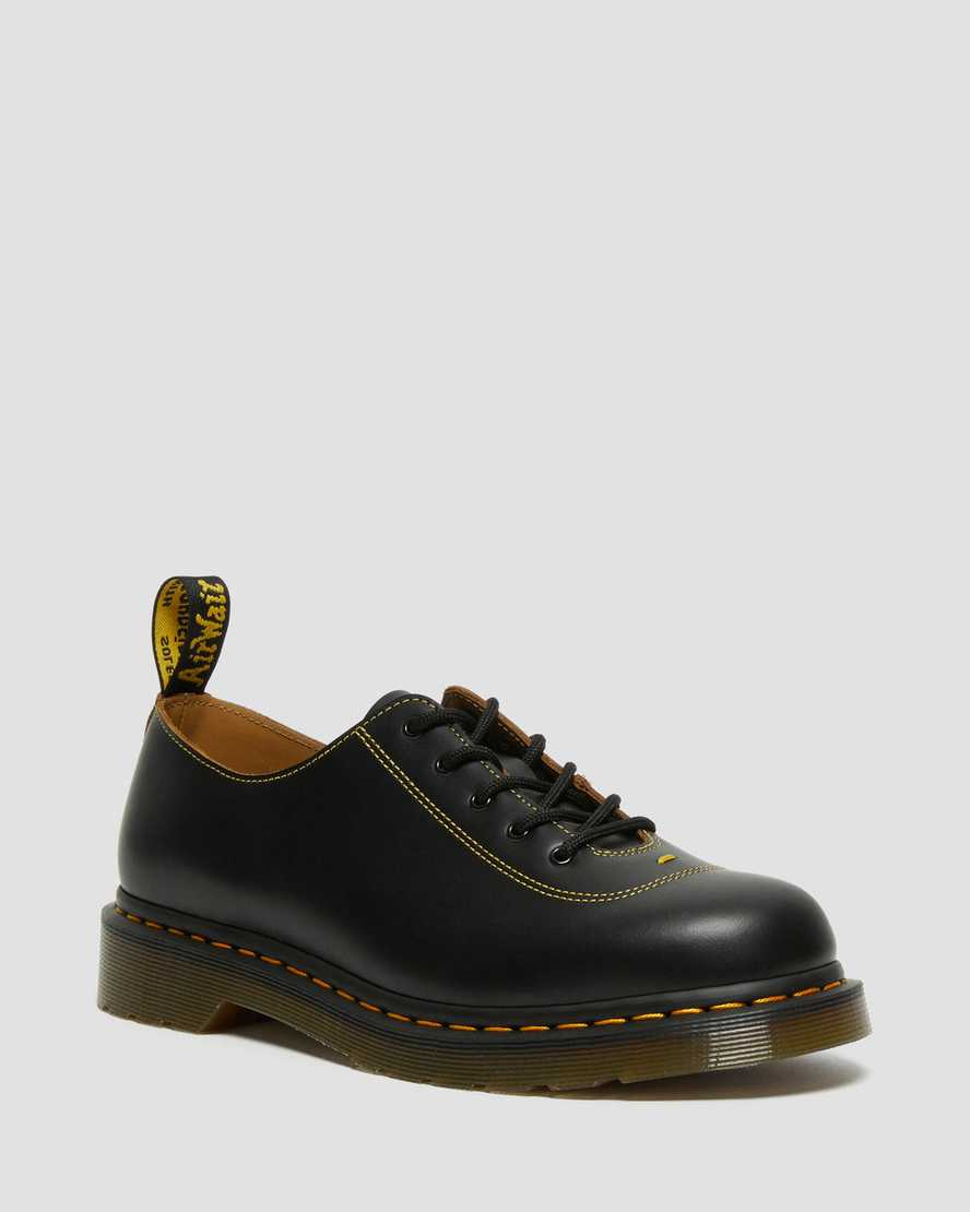 schwarze dr. martens glyndon vintage smooth herren-schnürschuhe