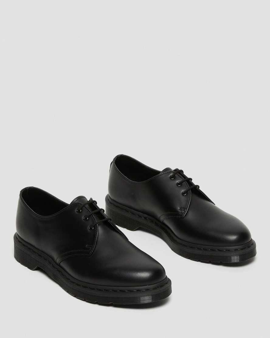 schwarze dr. martens 1461 mono smooth herren-oxfordschuhe