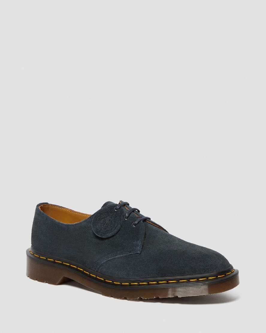 marineblaue dr. martens 1461 herren-oxfordschuhe hergestellt in england