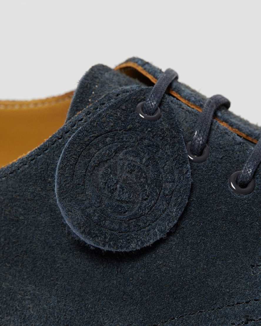 marineblaue dr. martens 1461 herren-oxfordschuhe hergestellt in england