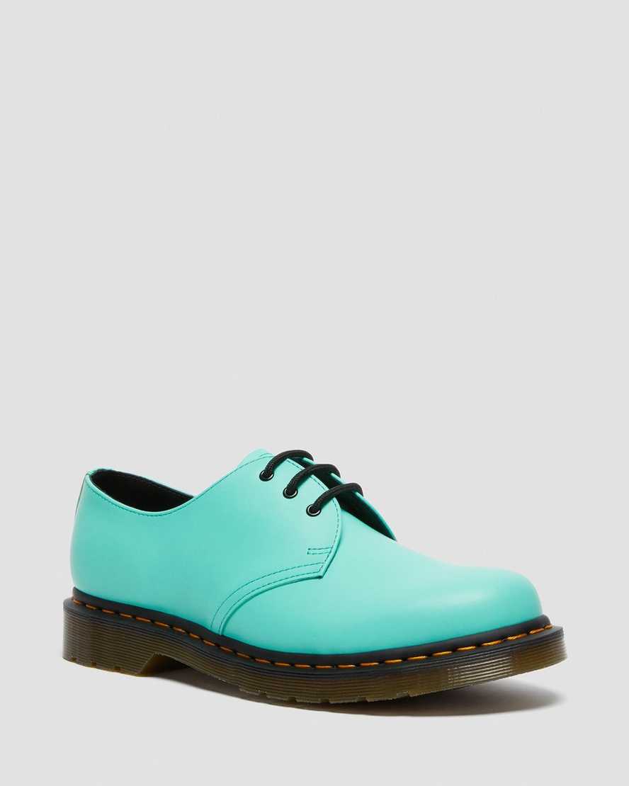 türkisfarbene dr. martens 1461 smooth herren-oxfordschuhe