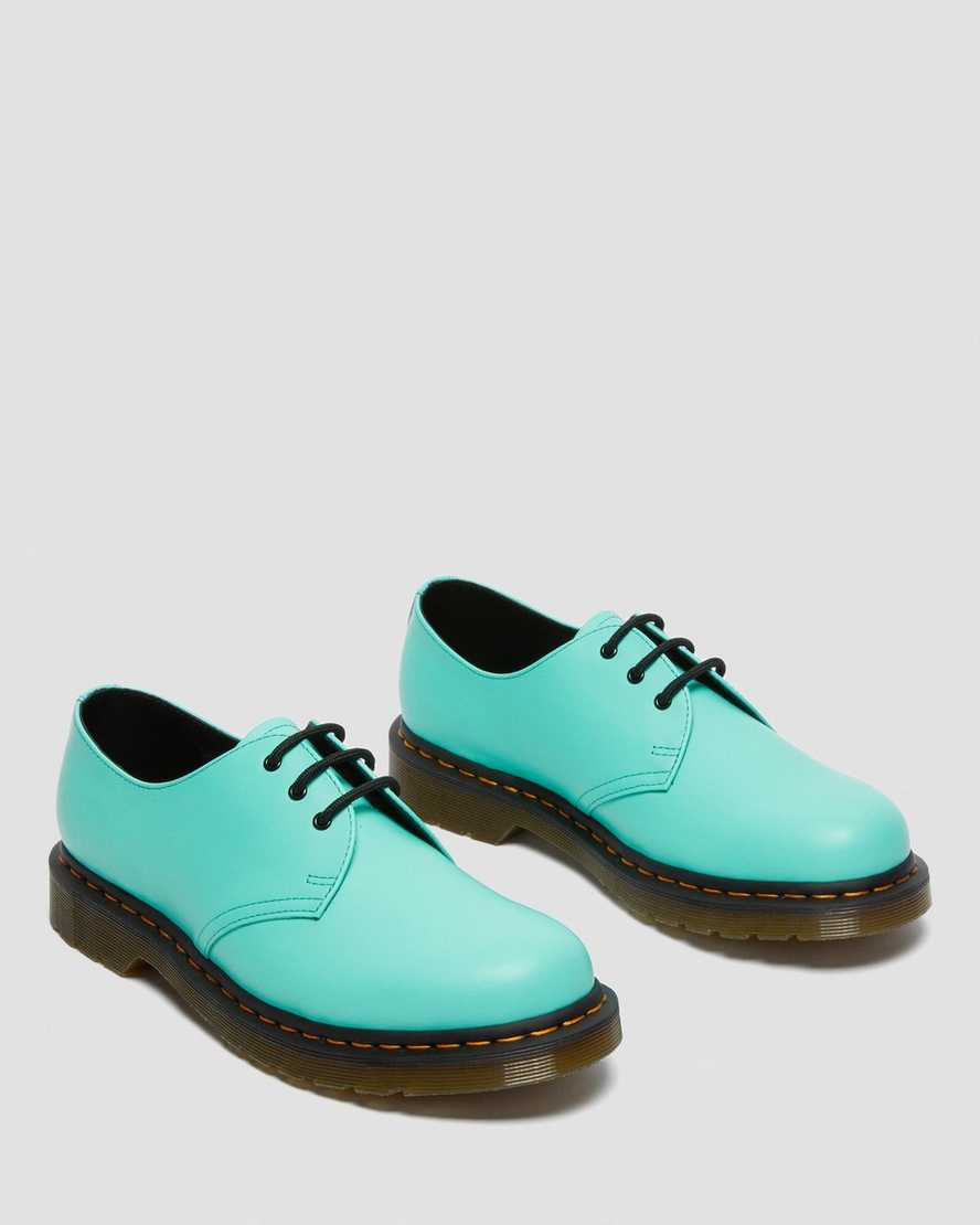 türkisfarbene dr. martens 1461 smooth herren-oxfordschuhe