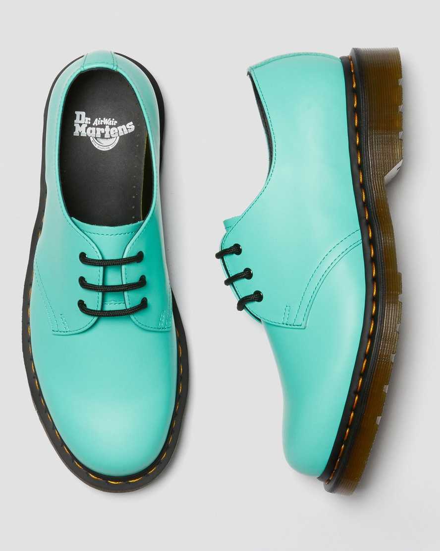 türkisfarbene dr. martens 1461 smooth herren-oxfordschuhe