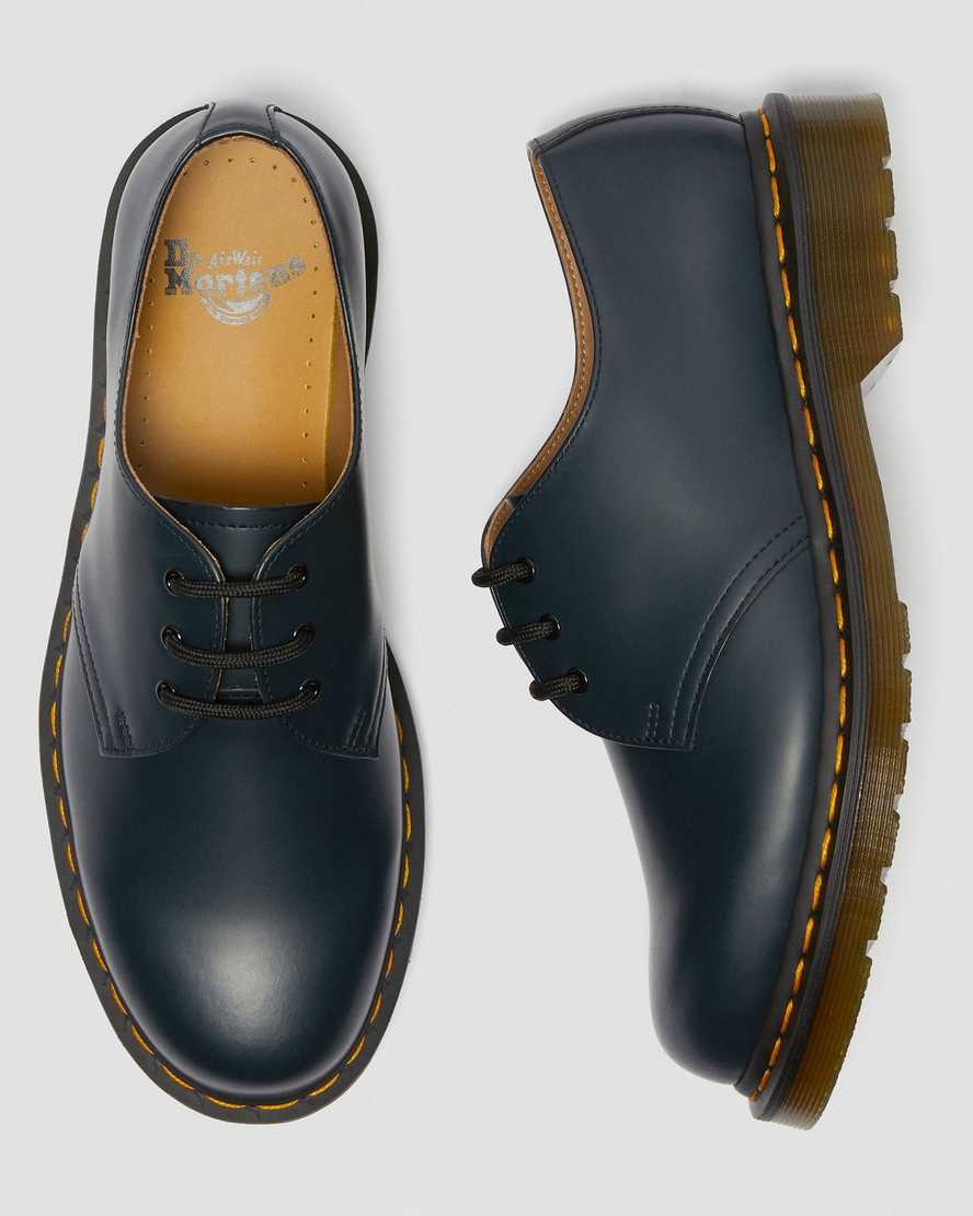 marineblaue dr. martens 1461 glatte herren-oxfordschuhe