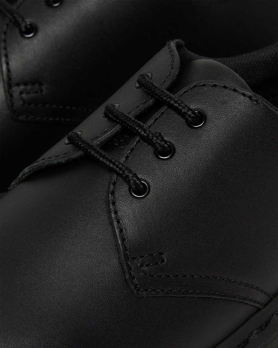 schwarze dr. martens 1461 mono herren-oxfordschuhe mit rutschfester sohle