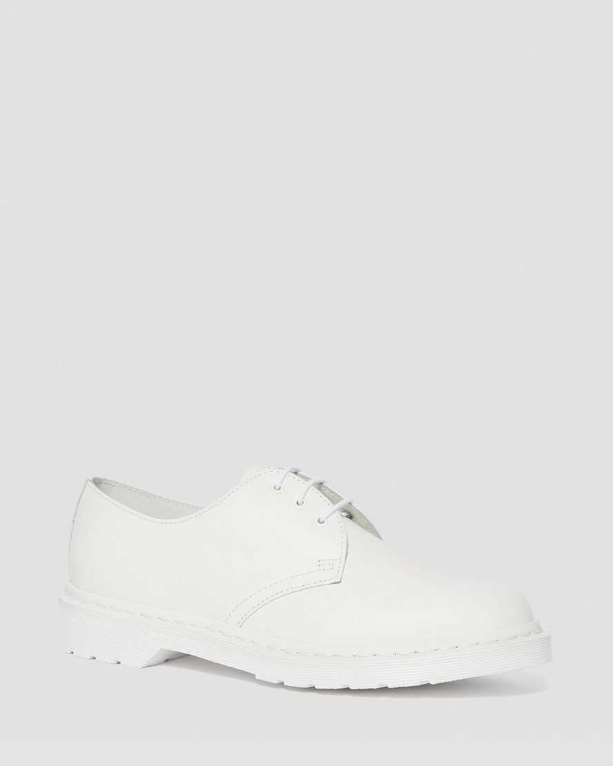 weiße dr. martens 1461 mono smooth herren-oxfordschuhe