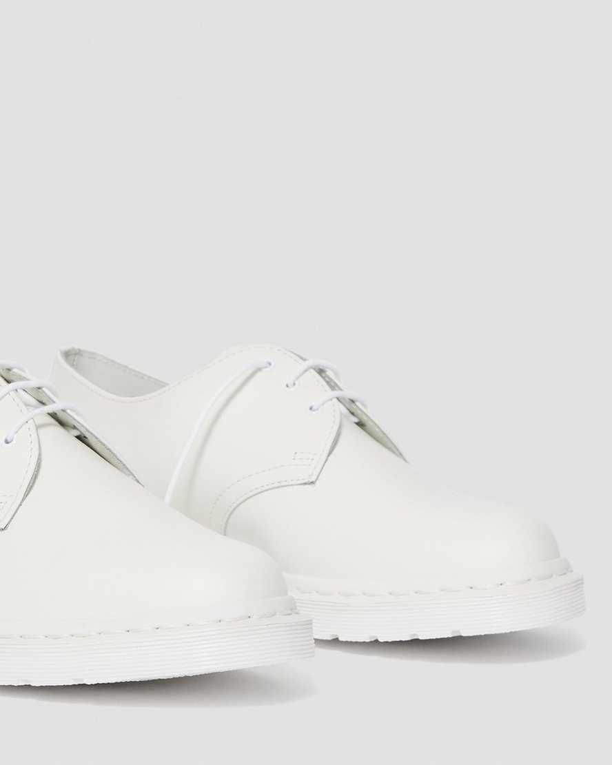 weiße dr. martens 1461 mono smooth herren-oxfordschuhe