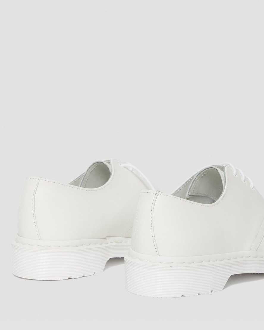 weiße dr. martens 1461 mono smooth herren-oxfordschuhe