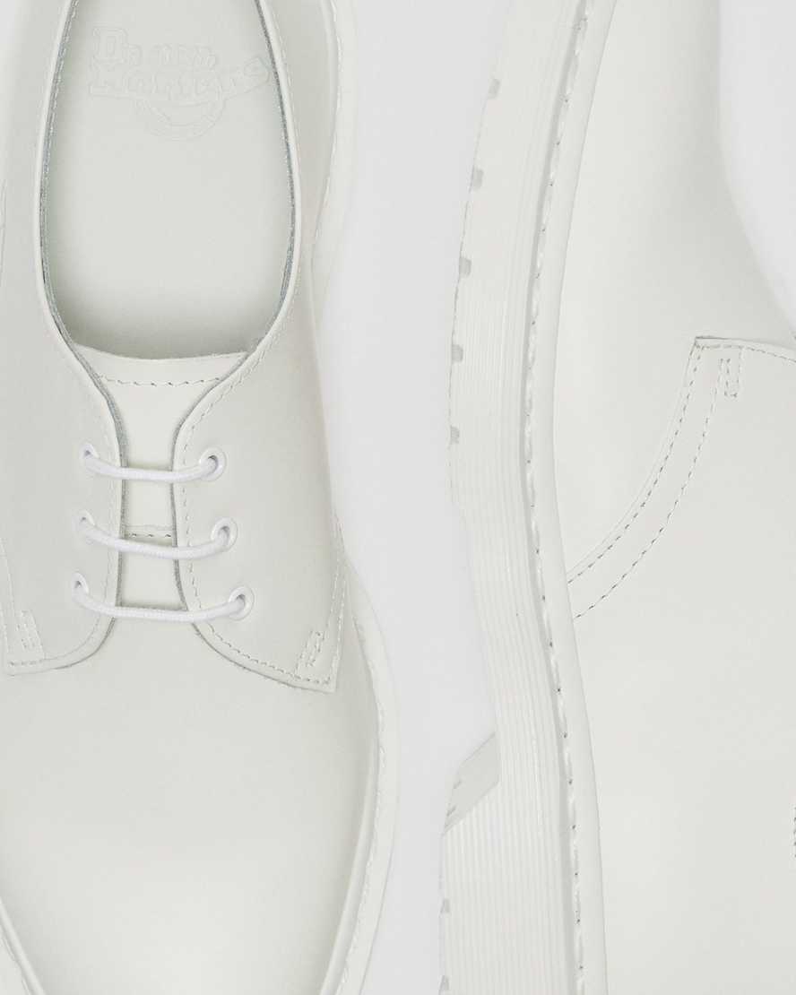 weiße dr. martens 1461 mono smooth herren-oxfordschuhe