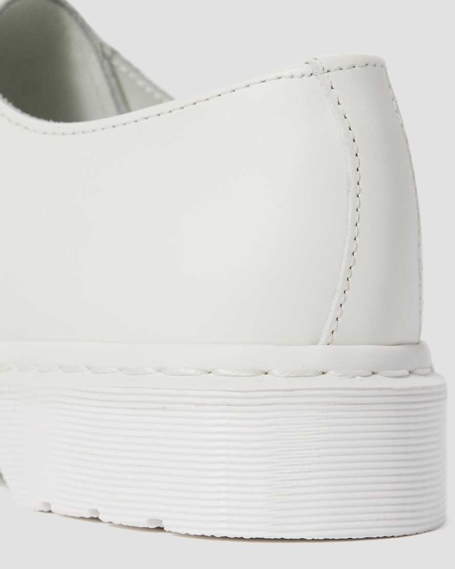 weiße dr. martens 1461 mono smooth herren-oxfordschuhe