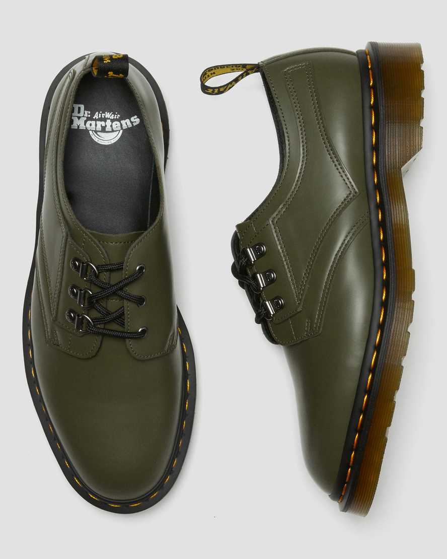 grüne dr. martens 1461 verso smooth herren-oxfordschuhe