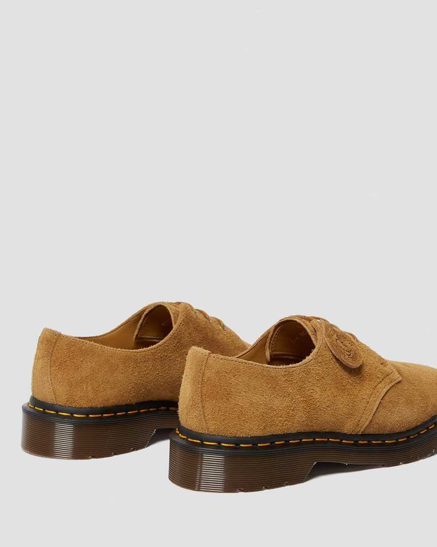 braune dr. martens 1461 herren-oxfordschuhe hergestellt in england