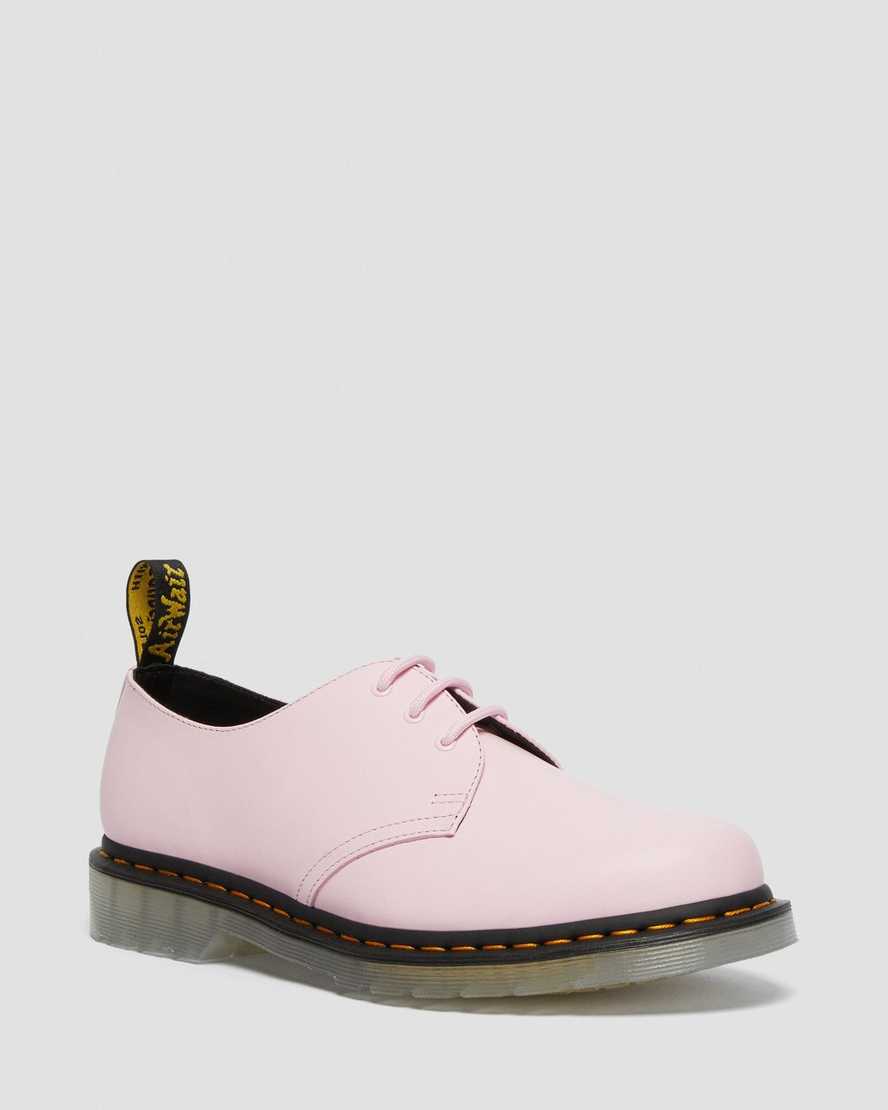 pinkfarbene dr. martens 1461 iced smooth herren-oxfordschuhe
