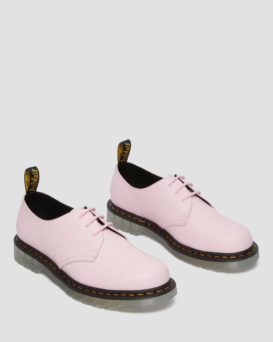 pinkfarbene dr. martens 1461 iced smooth herren-oxfordschuhe