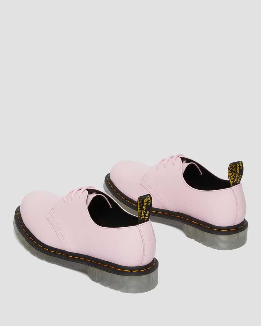 pinkfarbene dr. martens 1461 iced smooth herren-oxfordschuhe