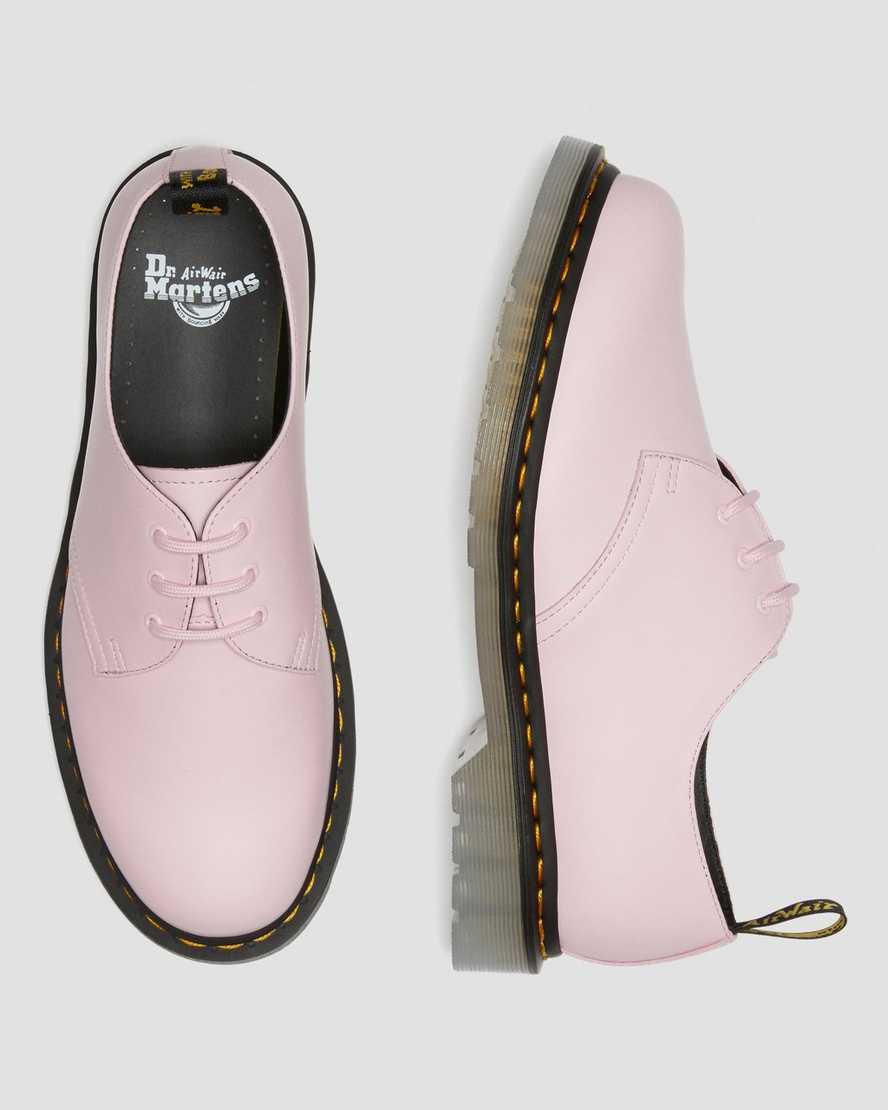 pinkfarbene dr. martens 1461 iced smooth herren-oxfordschuhe