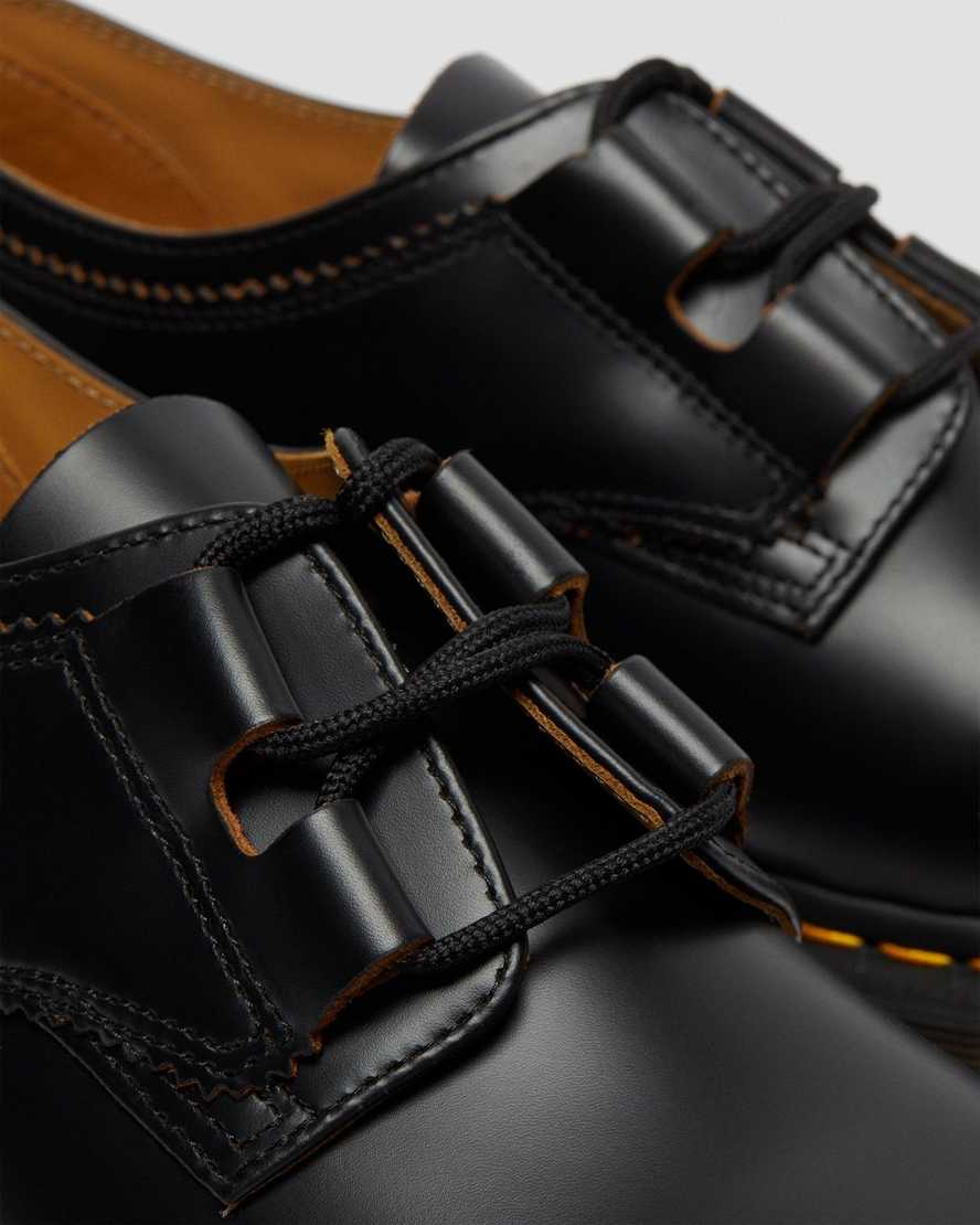 schwarze dr. martens 1461 ghillie herren-oxfordschuhe