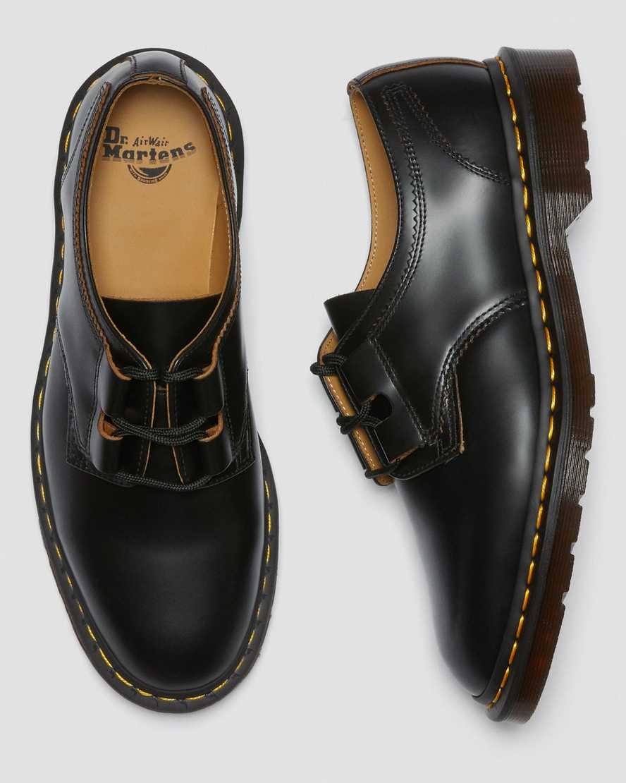 schwarze dr. martens 1461 ghillie herren-oxfordschuhe