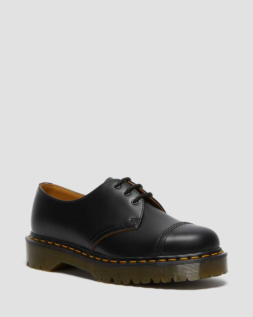 schwarze dr. martens 1461 bex zehenkappe vintage herren oxford schuhe